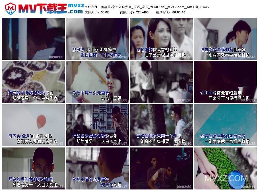 黄静美-余生各自安好_国语_流行_YE500991